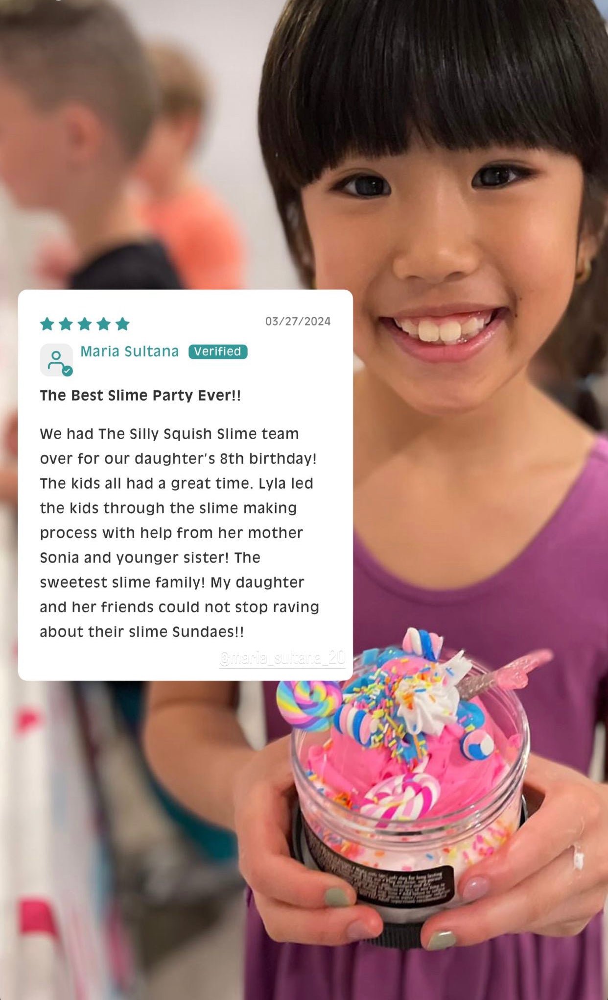 Deposit to Book a Mobile Slime Party